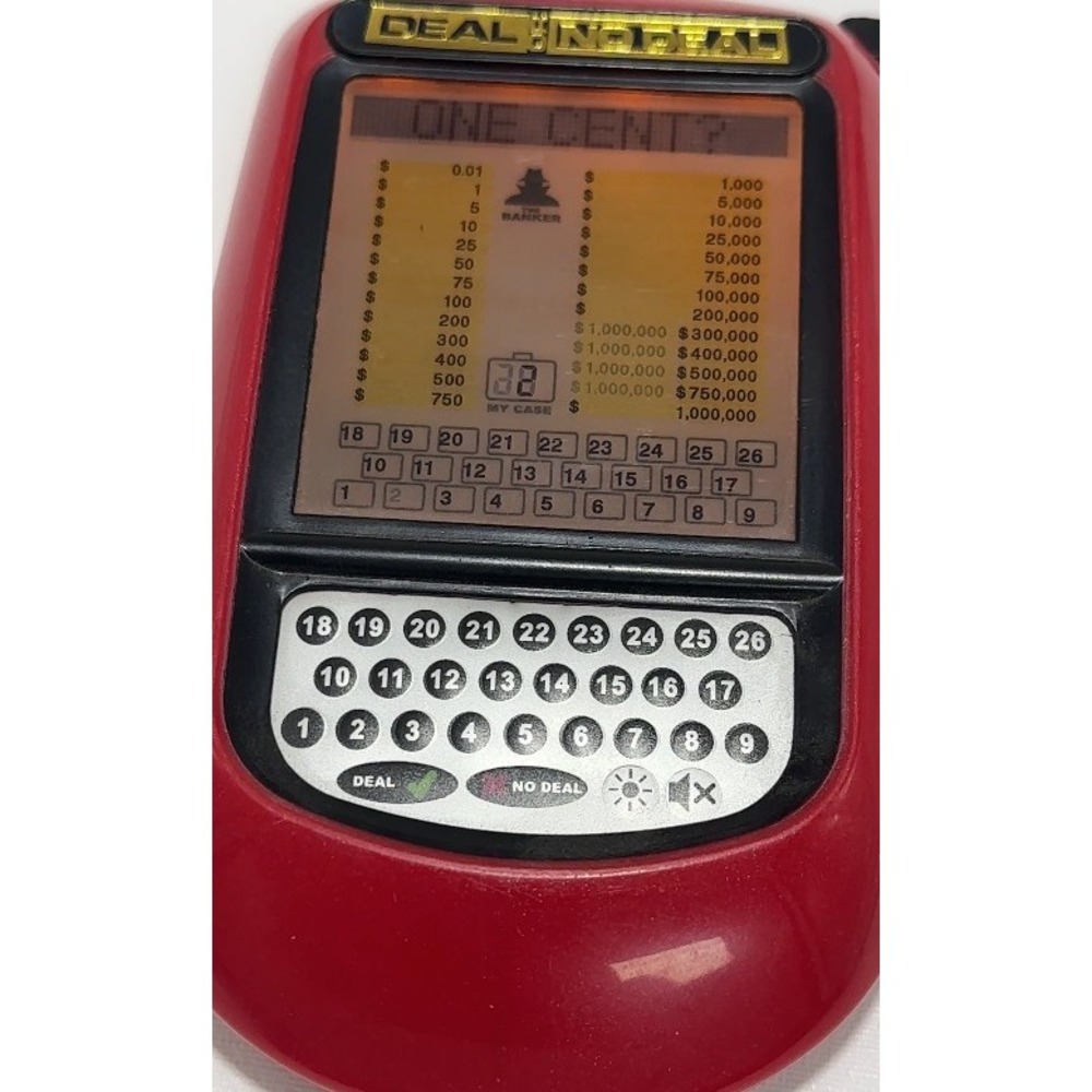 Irwin Toy Deal or No Deal Deluxe Electronic Handheld Game Red 2009 Touch Screen